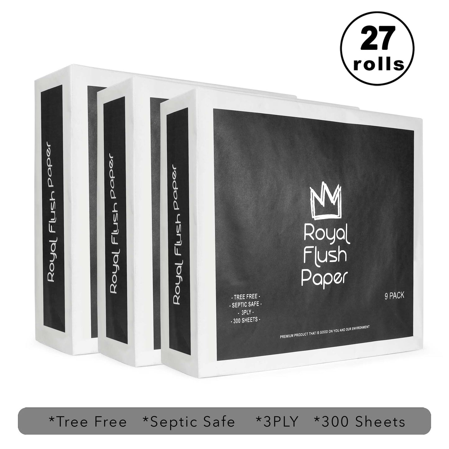 Premium Bamboo Toilet Paper (3-Ply Double Roll)