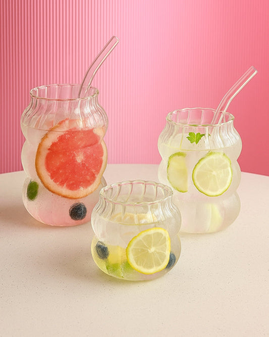Everyday Glass Tumbler with Reusable Straw