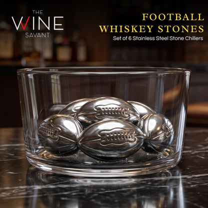 Reusable Stainless Steel Football Whiskey Chillers