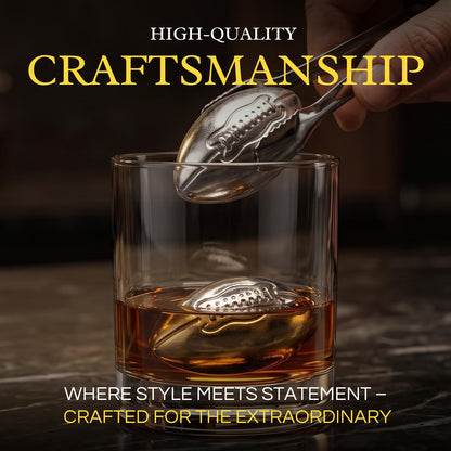 Reusable Stainless Steel Football Whiskey Chillers