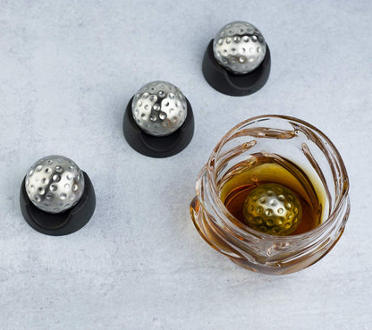 Reusable Stainless Steel Golf Ball Whiskey Chillers