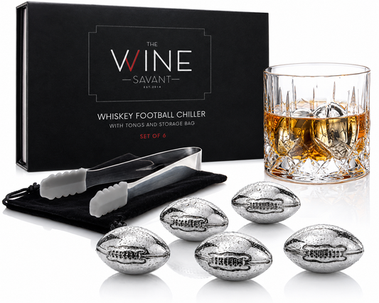 Reusable Stainless Steel Football Whiskey Chillers