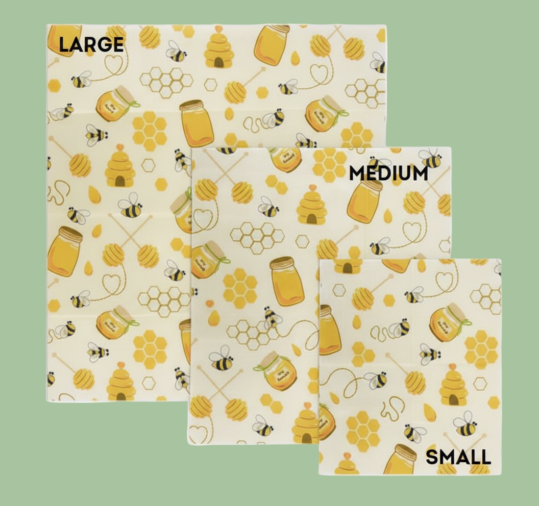 Reusable Beeswax Food Wraps (3-Pack)
