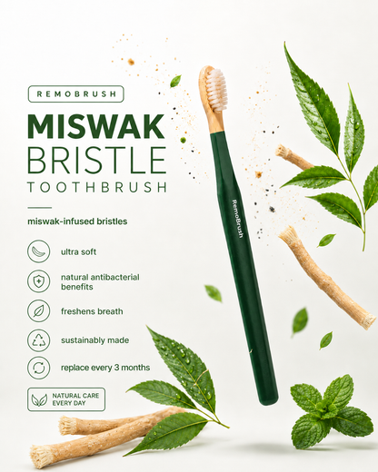 Miswak Bristles Bamboo Toothbrush