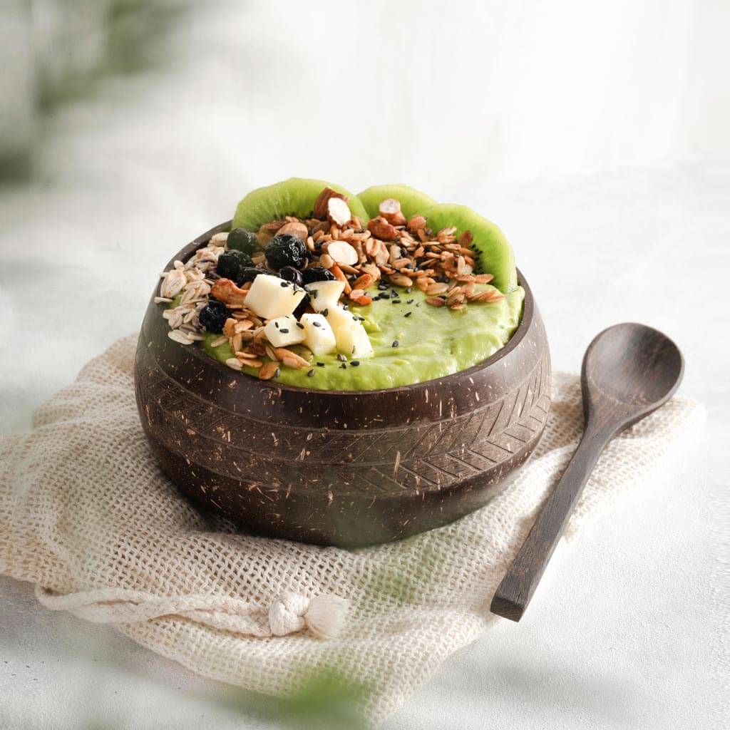 Handcrafted Organic Coconut Bowl & Spoon Set (4-Piece Set)