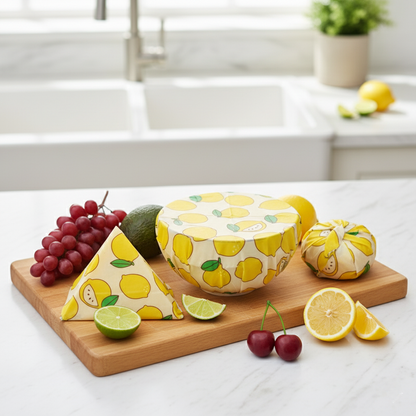 Reusable Beeswax Food Wraps (3-Pack)