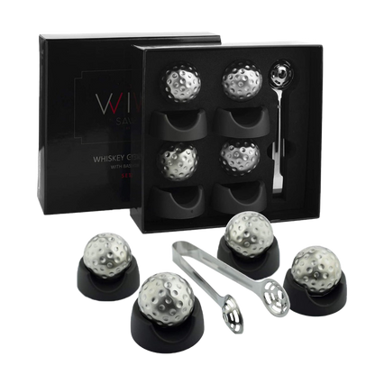 Reusable Stainless Steel Golf Ball Whiskey Chillers