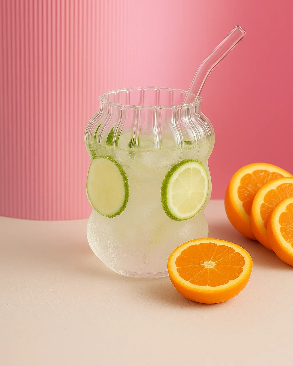 Everyday Glass Tumbler with Reusable Straw