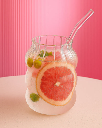 Everyday Glass Tumbler with Reusable Straw