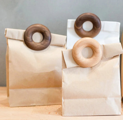 Sustainable Wooden Donut Bag Clips