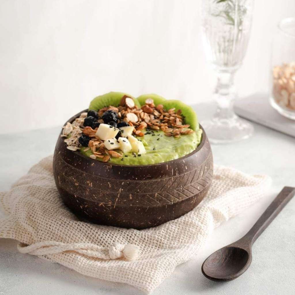 Hand-Carved Coconut Bowl & Reclaimed Spoon Set